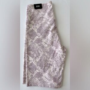 PINK Victoria Secret Purple Snake Print YOGA High Waist Bike Shorts Sz Small NWT